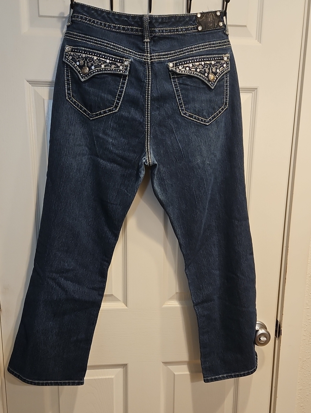 Style & Co Embellished Dark Blue Women's Jeans - Picture 2 of 7